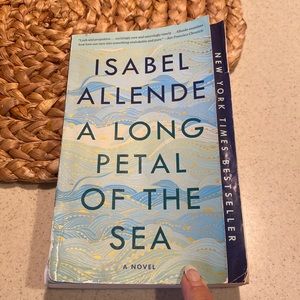 A long petal of the sea book by Isabel Allende